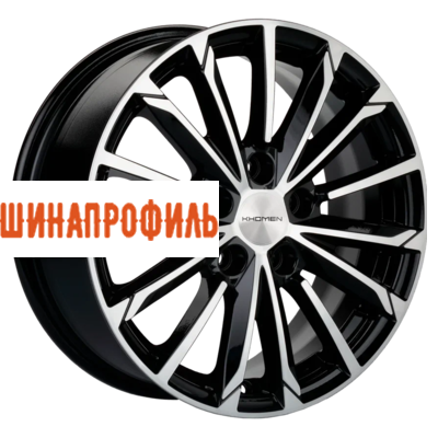Диски Khomen Wheels Khomen Wheels KHW1611 (Seltos/Soul) 6,5x16 5x114,3 ET44 D67,1 Black-FP