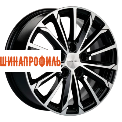 Диски Khomen Wheels Khomen Wheels KHW1611 (Tiggo 3) 6,5x16 5x108 ET45 D60,1 Black-FP